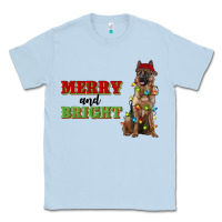 Dusty Blue merry and bright german shepherd Classic Tee - RanaPortraitStore