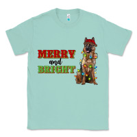 Seafoam merry and bright german shepherd Classic Tee - RanaPortraitStore