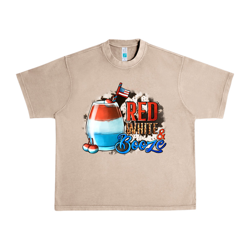 Red White  Booze With Cowhide Background Urban Heavy Tee by Jasminsmagicworld | Teevron