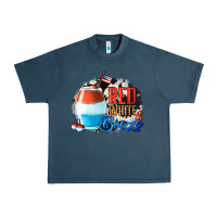 Midnight Navy Red White  Booze With Cowhide Background Urban Heavy Tee - Jasminsmagicworld