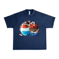 Navy Red White  Booze With Cowhide Background Urban Heavy Tee - Jasminsmagicworld