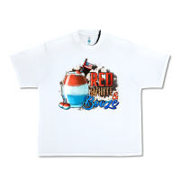 White Red White  Booze With Cowhide Background Urban Heavy Tee - Jasminsmagicworld
