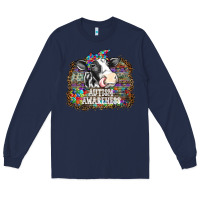 Navy autism awareness2 Long Sleeve Tee - SublimationCraftShop