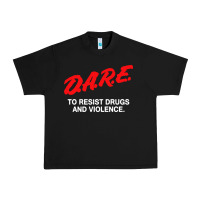 Black d a r e anti drugs Urban Heavy Tee - DesigneFamous