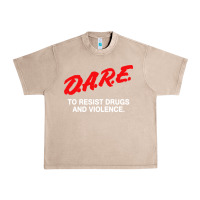 French Oak d a r e anti drugs Urban Heavy Tee - DesigneFamous
