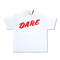 White d a r e anti drugs Urban Heavy Tee - DesigneFamous