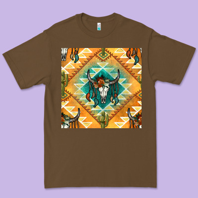 Native American Aztec Seamless Pattern Premium Tee Designed By Bundleandbundleshop