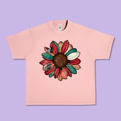 Christmas Sunflower Urban Heavy Tee Designed By Cowhidedigitalart