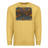 Antique Gold tooled leather fall background Premium Sweatshirt - RanaPortraitStore