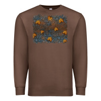 Chestnut tooled leather fall background Premium Sweatshirt - RanaPortraitStore