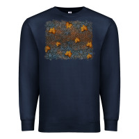 Navy tooled leather fall background Premium Sweatshirt - RanaPortraitStore