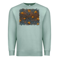 Seafoam tooled leather fall background Premium Sweatshirt - RanaPortraitStore