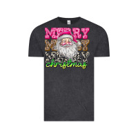 Vintage Black merry merry merry christmas Vintage Tee - CowhideDigitalArt