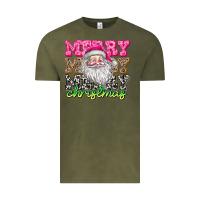 Vintage Olive merry merry merry christmas Vintage Tee - CowhideDigitalArt
