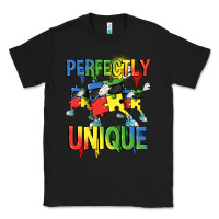 Black Perfectly unique Autism Awareness Day Classic Tee - FaDigitalArtStudio
