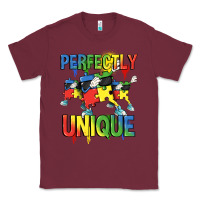 Burgundy Perfectly unique Autism Awareness Day Classic Tee - FaDigitalArtStudio