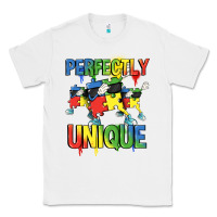 White Perfectly unique Autism Awareness Day Classic Tee - FaDigitalArtStudio