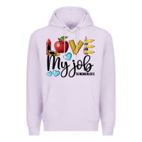 Lilac love my job teacher life Premium Hoodie - BarkalooDesign