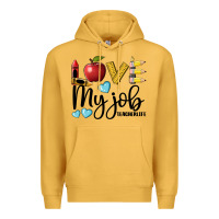Mustard love my job teacher life Premium Hoodie - BarkalooDesign