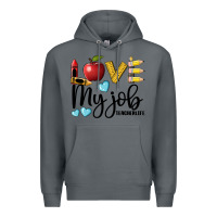 Rock love my job teacher life Premium Hoodie - BarkalooDesign