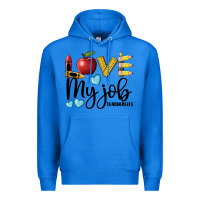True Royal love my job teacher life Premium Hoodie - BarkalooDesign