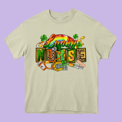 Lucky Nurse Heavy Core Tee Designed By Fadigitalartstudio