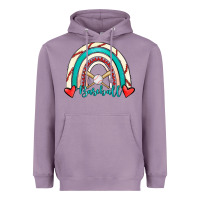 Lavender Baseball Rainbow Heavyweight Hoodie - RanaPortraitStore