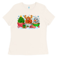 Bone festive christmas cupcakes Ladies Tee - CowhideDigitalArt
