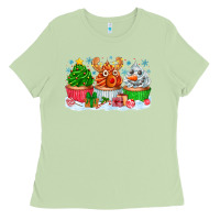Matcha festive christmas cupcakes Ladies Tee - CowhideDigitalArt