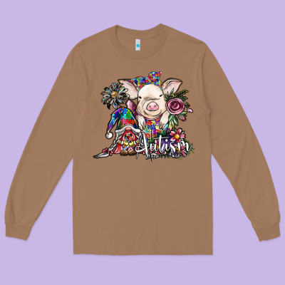 Autism Awareness3 Long Sleeve Tee Designed By Sublimationcraftshop
