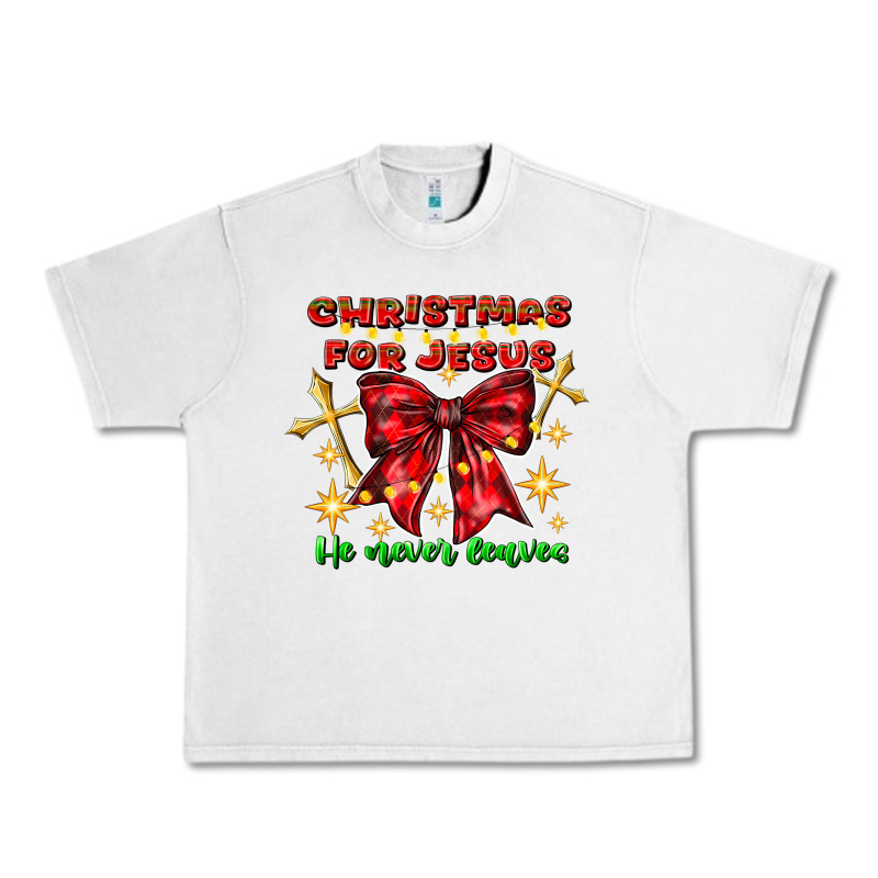 Festive Christmas Message With Crosses Urban Heavy Tee by CowhideDigitalArt | Teevron