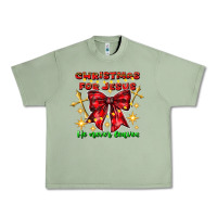Oil Green festive christmas message with crosses Urban Heavy Tee - CowhideDigitalArt