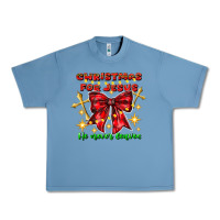 Pebble Blue festive christmas message with crosses Urban Heavy Tee - CowhideDigitalArt