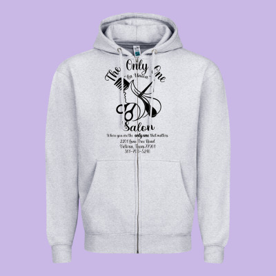 The Only One Salon Zipper Hoodie Designed By Jasminsmagicworld