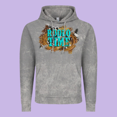 Rodeo Time  With Leopard And Cowhide Vintage Hoodie Designed By Artiststas
