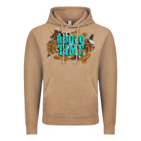 Vintage Coffee rodeo time  with leopard and cowhide Vintage Hoodie - Artiststas