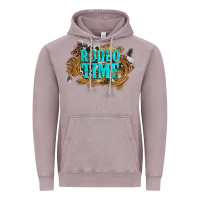 Vintage Zinc rodeo time  with leopard and cowhide Vintage Hoodie - Artiststas