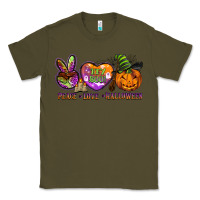 Army Green peace love halloween Classic Tee - BarkalooDesign