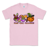 Bubblegum Pink peace love halloween Classic Tee - BarkalooDesign