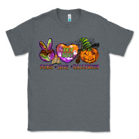 Charcoal Heather peace love halloween Classic Tee - BarkalooDesign