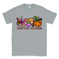 Heather Grey peace love halloween Classic Tee - BarkalooDesign