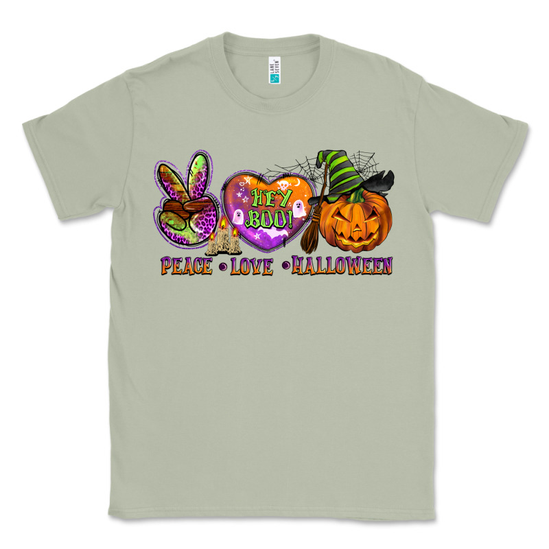 Peace Love Halloween Classic Tee by BarkalooDesign | Teevron