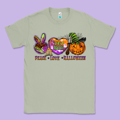 Peace Love Halloween Classic Tee Designed By Barkaloodesign
