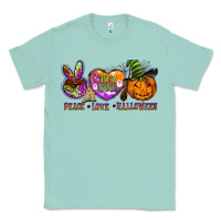 Seafoam peace love halloween Classic Tee - BarkalooDesign