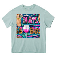 Arona nail boss money hand and wine with gemstone leopard and zebra seamless Heavy Core Tee - BundleAndBundleShop