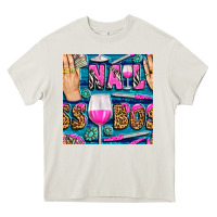 Cream nail boss money hand and wine with gemstone leopard and zebra seamless Heavy Core Tee - BundleAndBundleShop