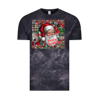 Cloud Black merry christmas Vintage Tee - CowhideDigitalArt