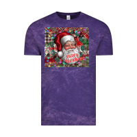 Cloud Purple merry christmas Vintage Tee - CowhideDigitalArt