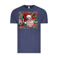 Vintage Denim merry christmas Vintage Tee - CowhideDigitalArt