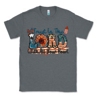 Charcoal Heather Trust in the lord with all your heart Classic Tee - FaDigitalArtStudio